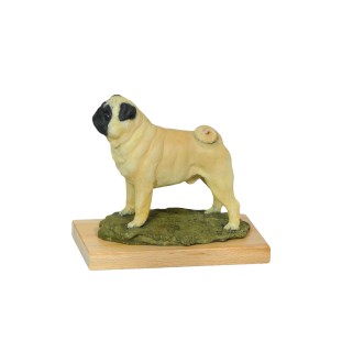 Mops, Pug ręcznie pomalowana statuetka Art-Dog